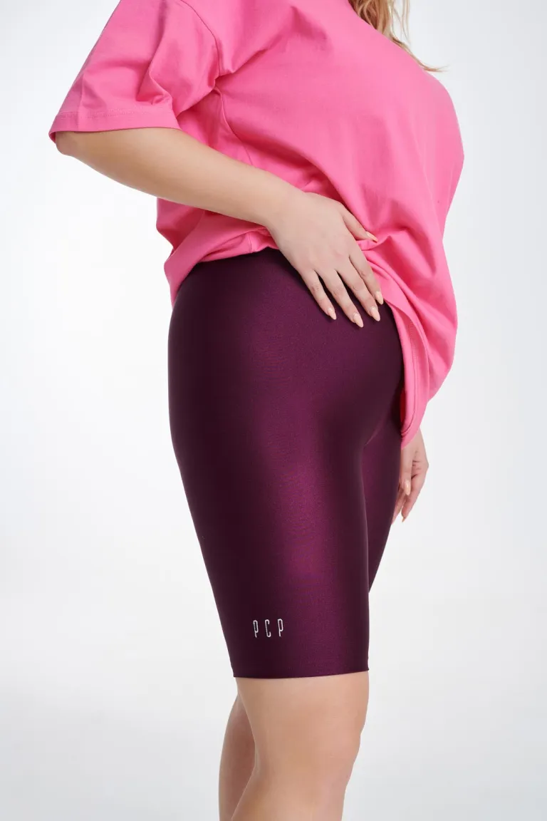 Amaryllis Γυαλιστερό Curvy Ποδηλατικό Shorts