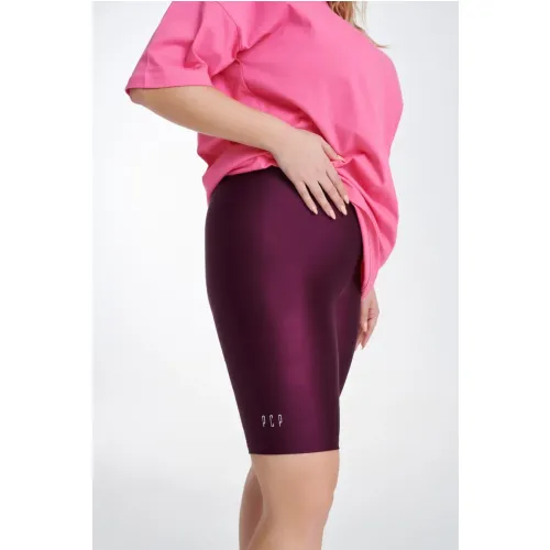 Amaryllis Γυαλιστερό Curvy Ποδηλατικό Shorts